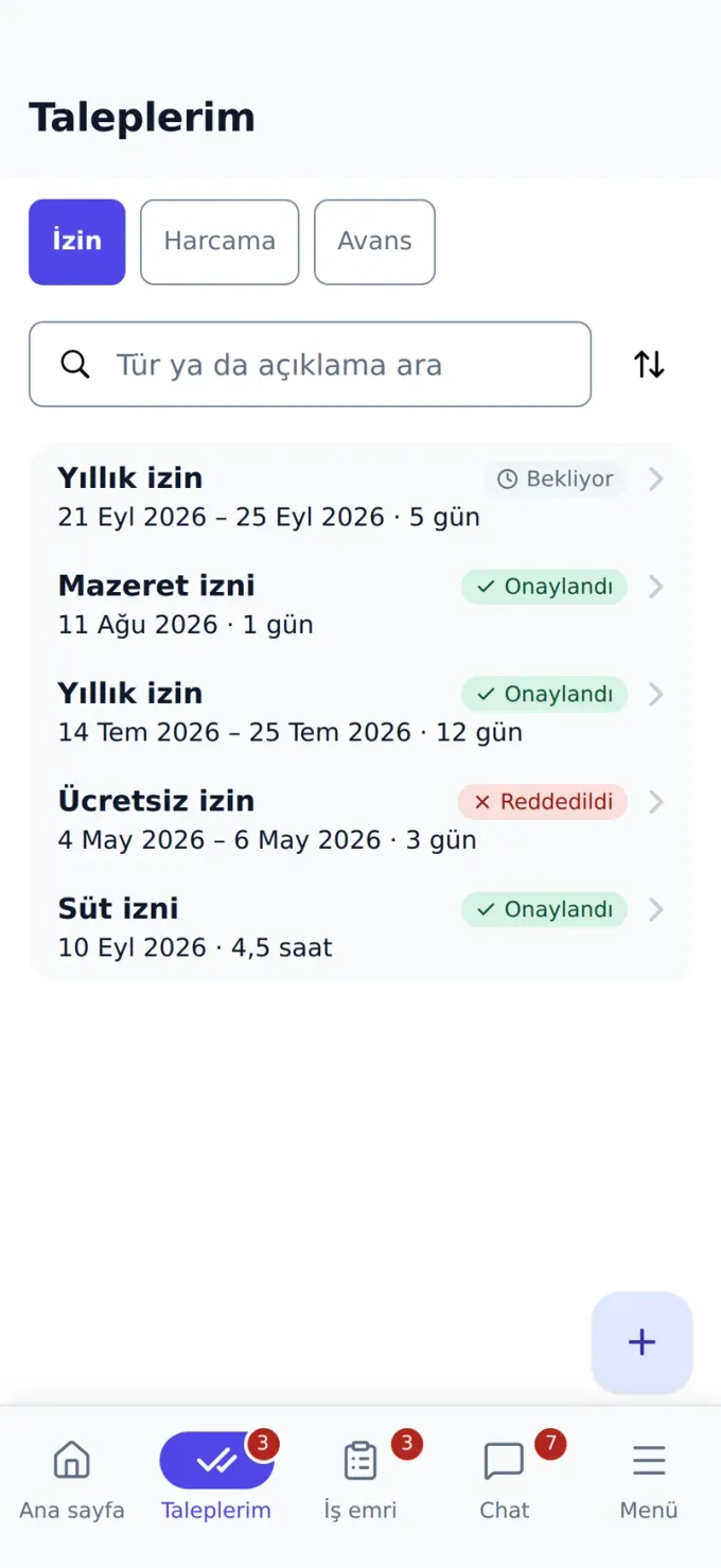 Çalışan uygulaması