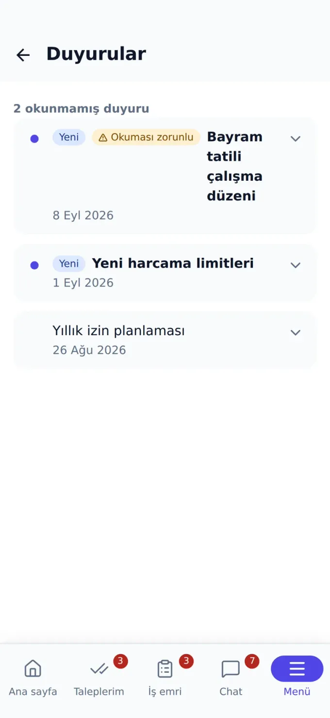 Duyurular